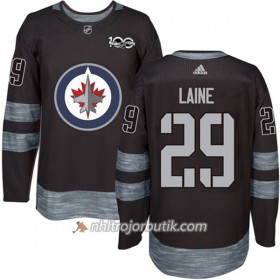 Män Ishockey Winnipeg Jets Tröja Patrik Laine 29 1917-2017 100th Anniversary Adidas Svart Authentic